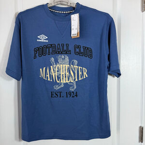 Men's Umbro Blue Football Club Manchester Short Sleeve Tee S